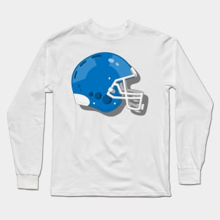 Blue Football Helmet Long Sleeve T-Shirt